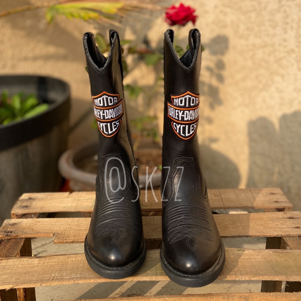 Vintage Harley Davidson Cowboy Boots